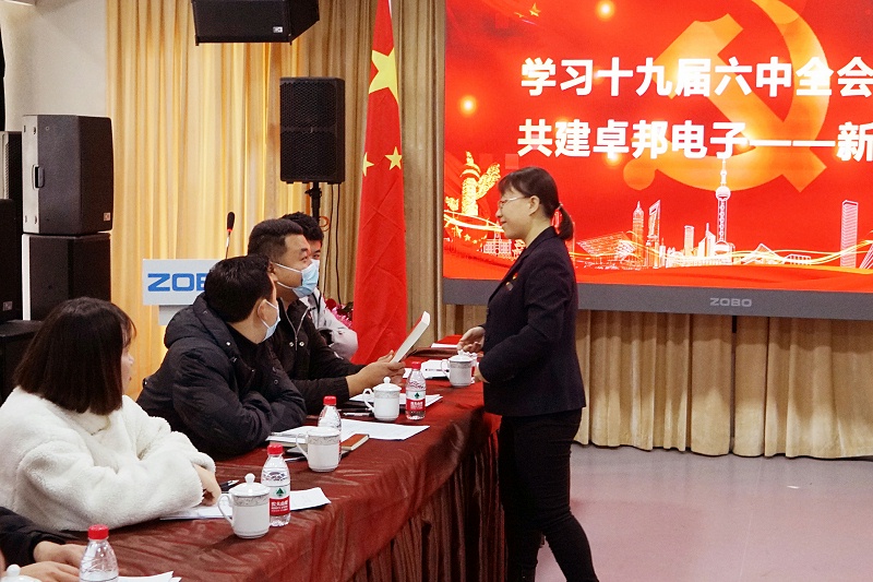 ZOBO羞羞APP大全黨支部丨開展“學習貫徹黨的十九屆六中全會精神”主題黨日活動